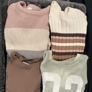 8 Abercrombie Kids sweaters + sweatshirts - all for $26